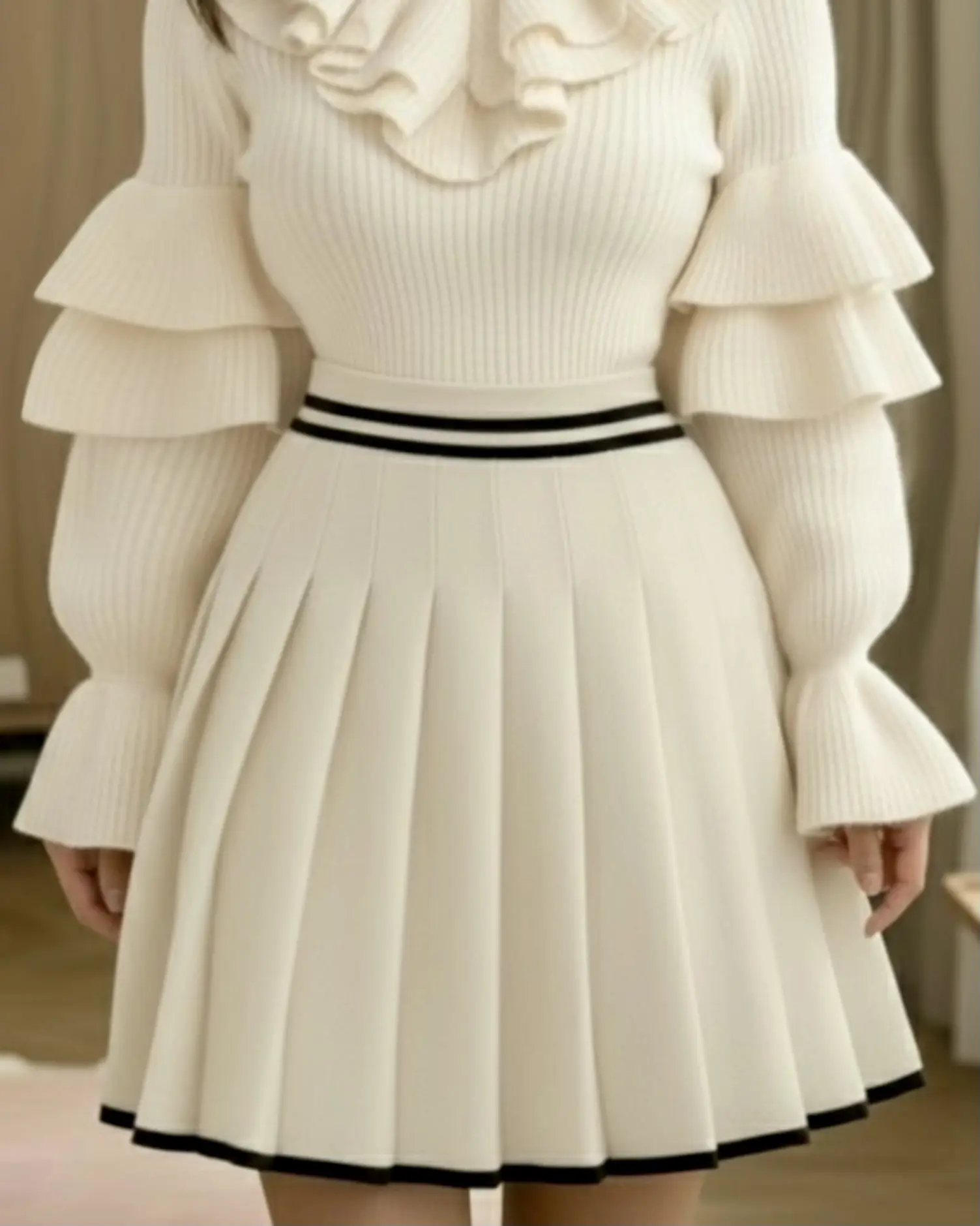 دامن پلیسه بافت h1377