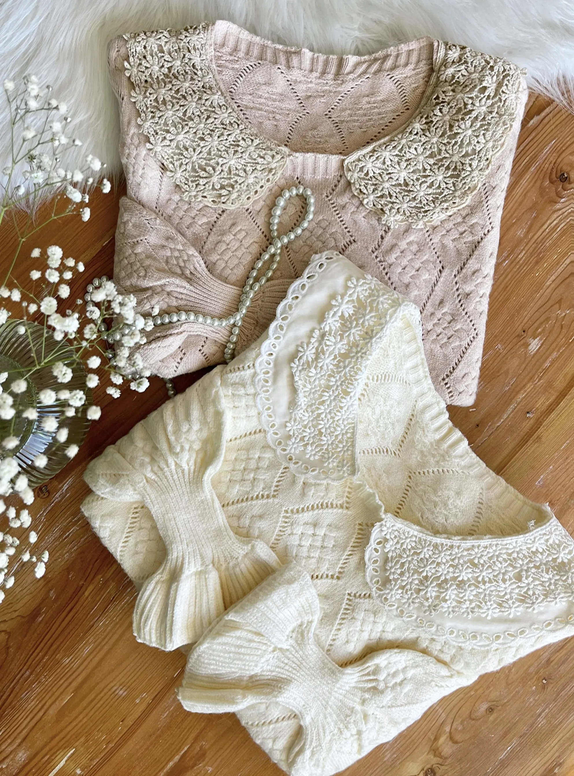 پلیور یقه گیپورh1400