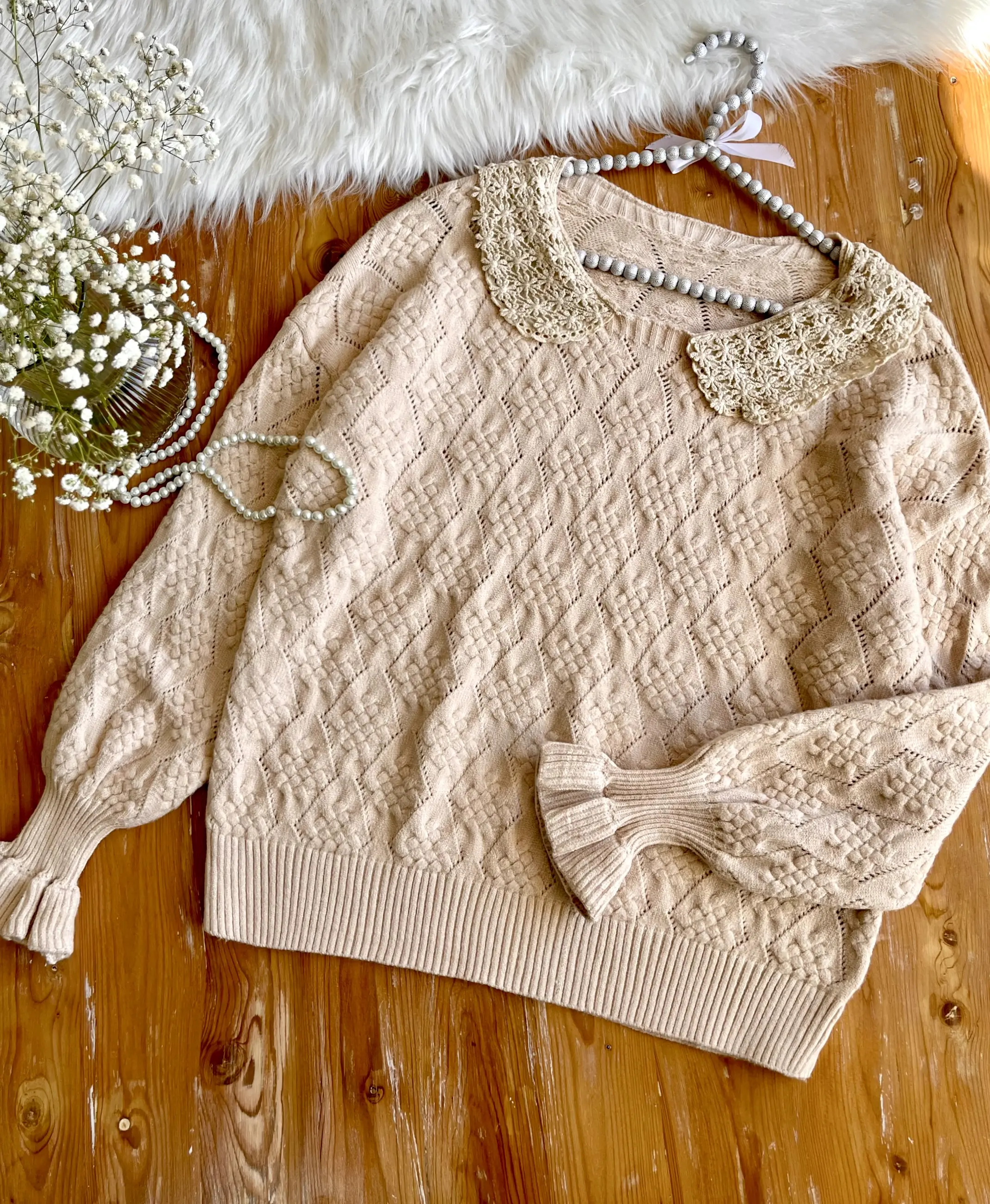 پلیور یقه گیپورh1400