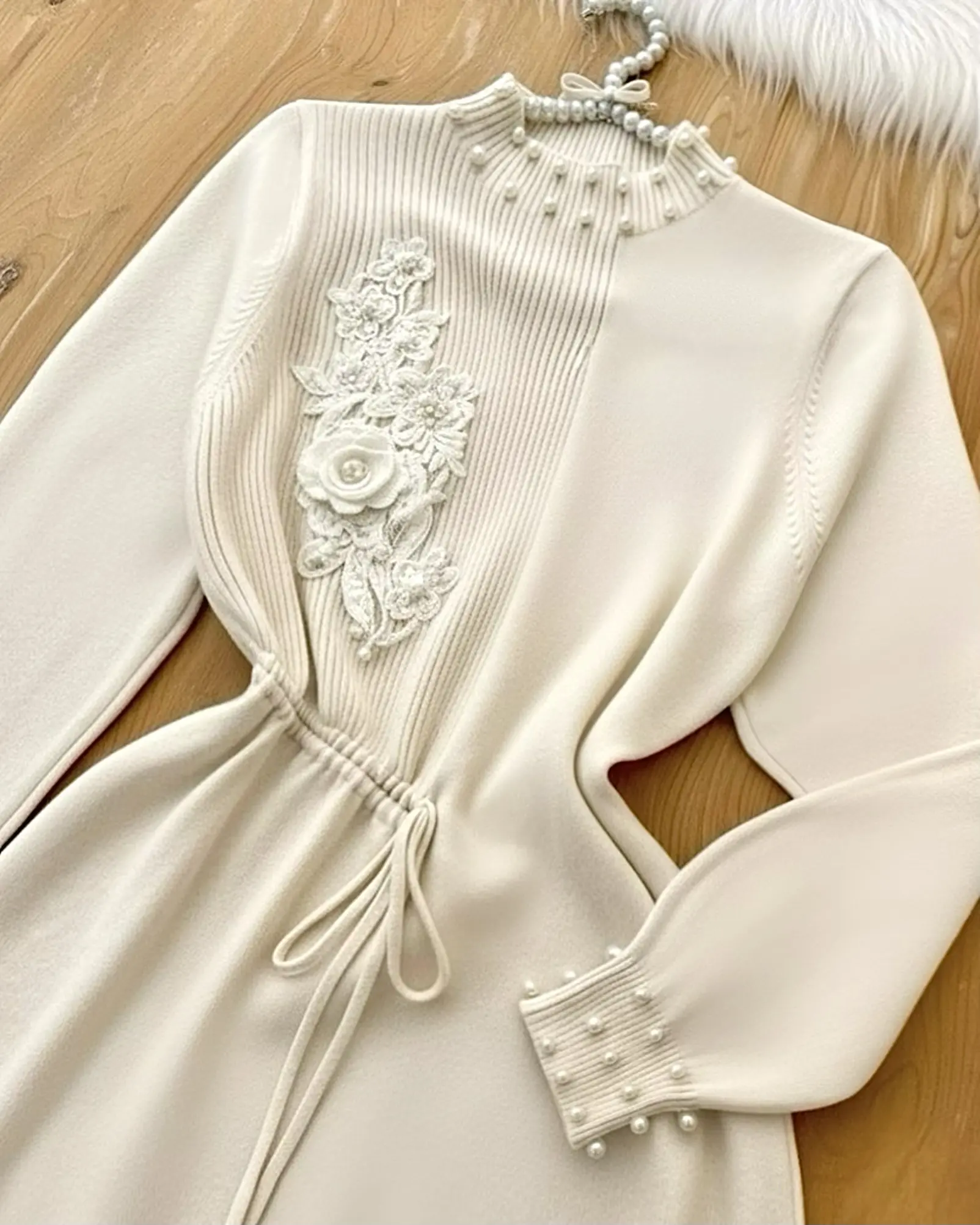 پیراهن بافت گل برجسته h1450