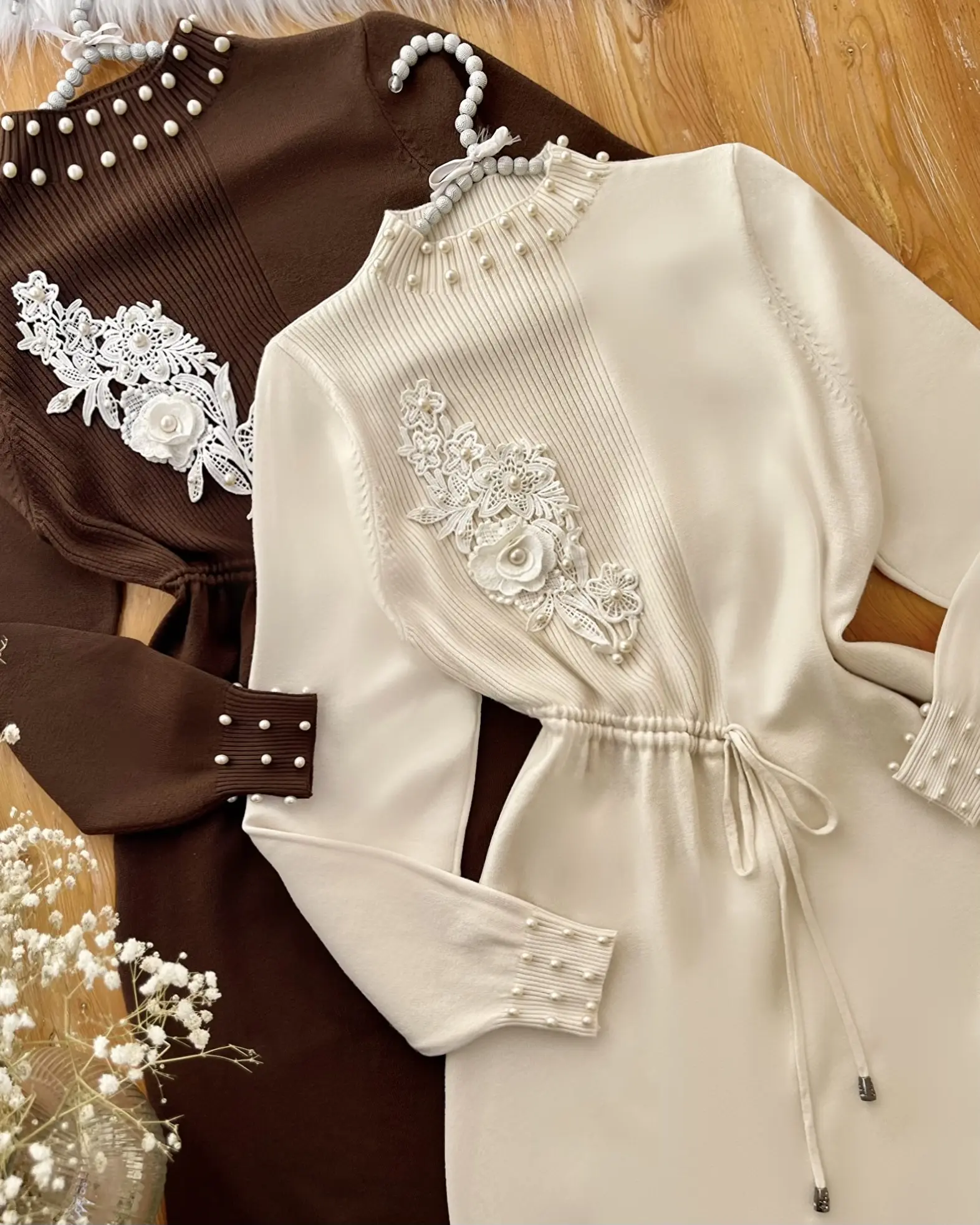 پیراهن بافت گل برجسته h1450