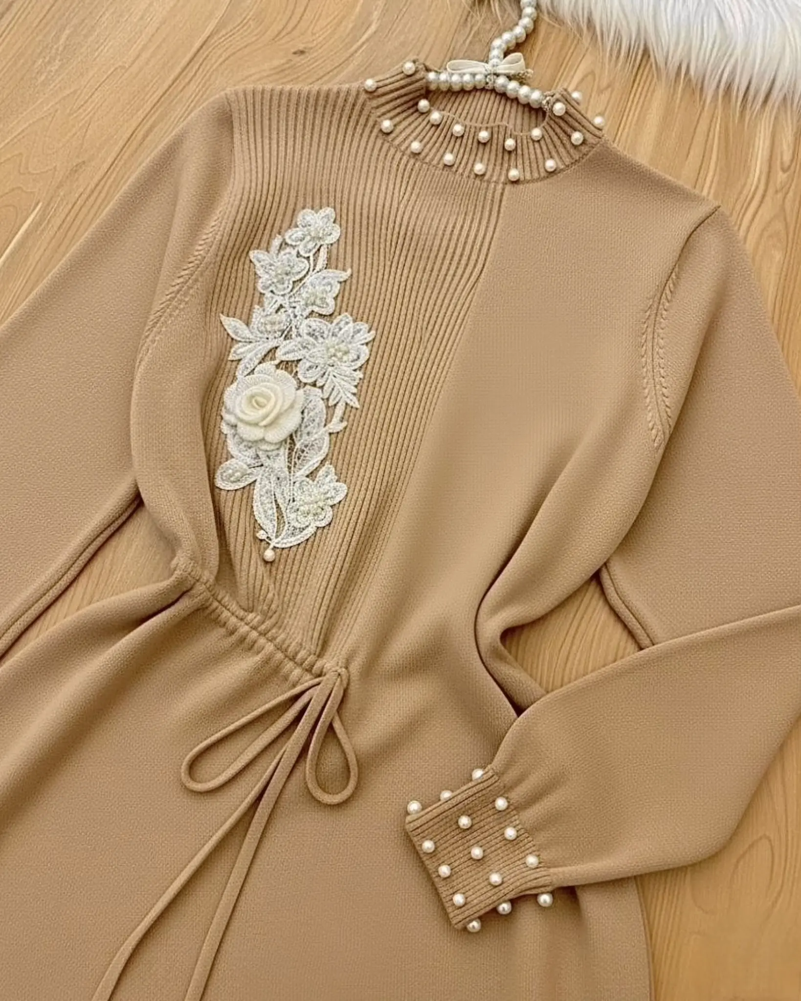 پیراهن بافت گل برجسته h1450