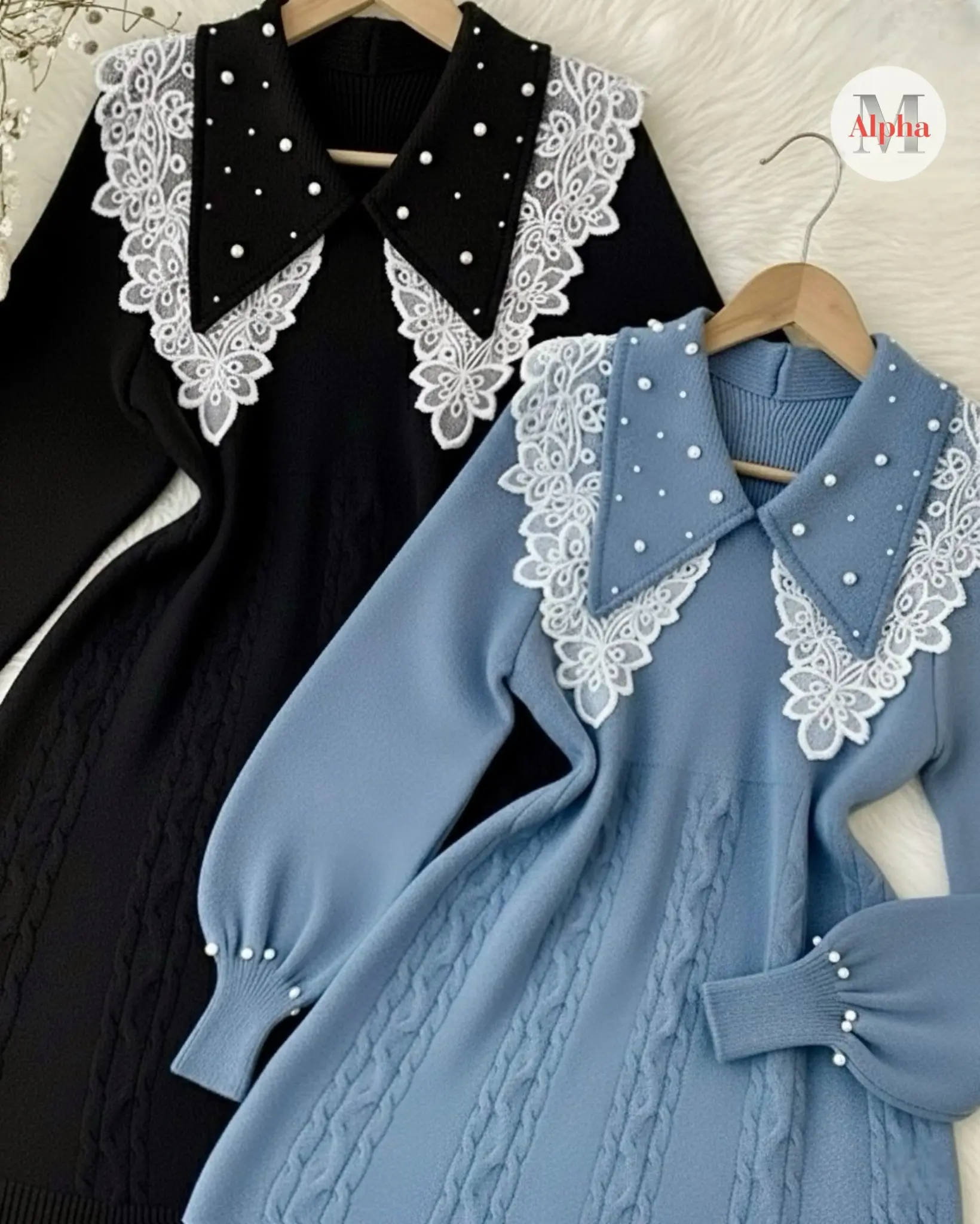 پیراهن بافت یقه گیپور h1515