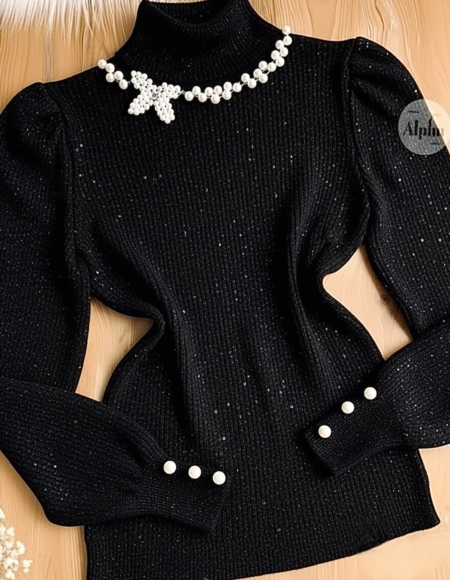 بافت پولکی مروارید کار شدهh1533