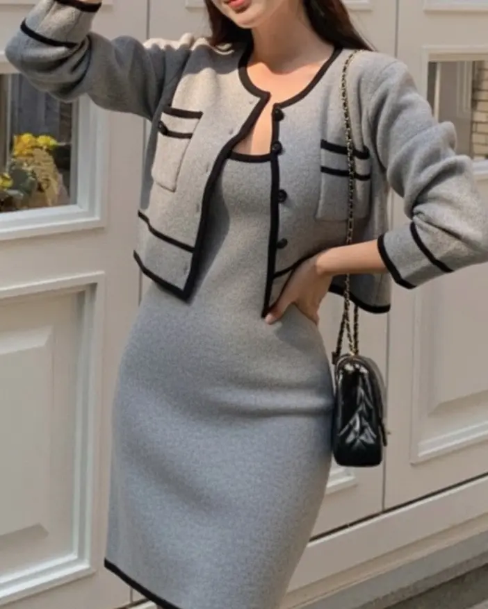 ست کت و سارافون بافتh1560