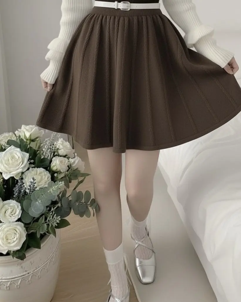 دامن کوتاه بافت h1590