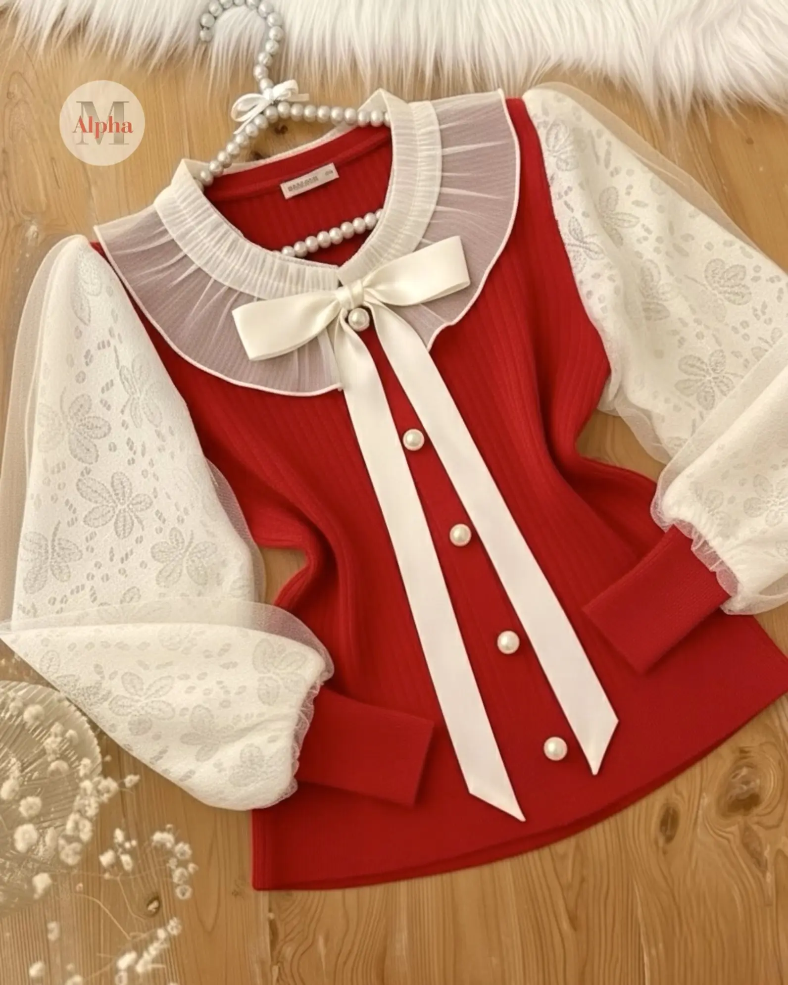 بافت عروسکی یقه پاپیون h1731