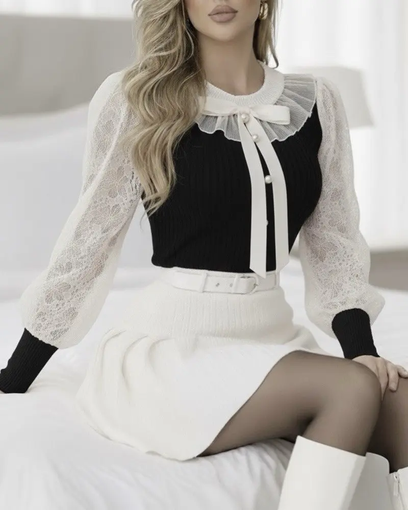 بافت عروسکی یقه پاپیون h1731