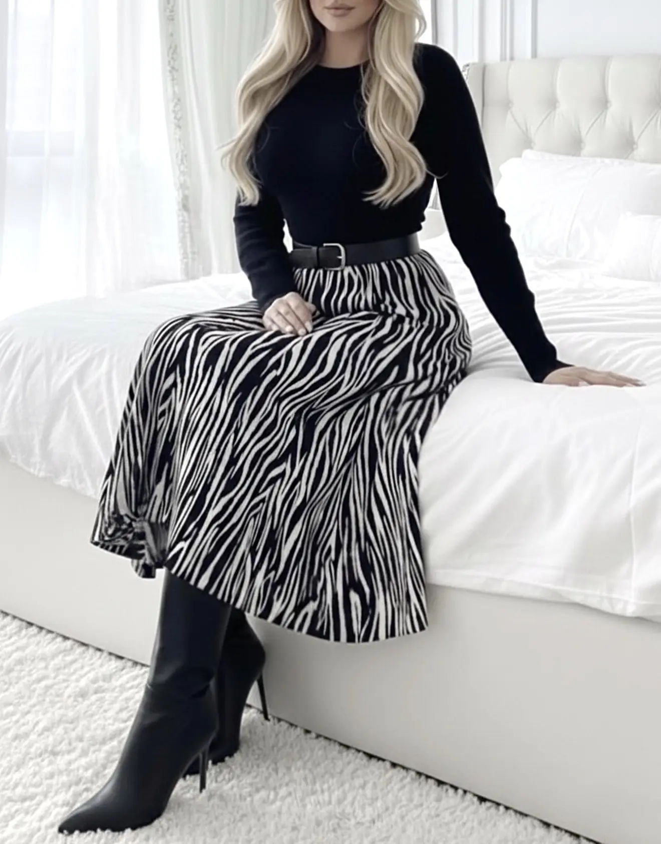 دامن بافت کلوش h1801