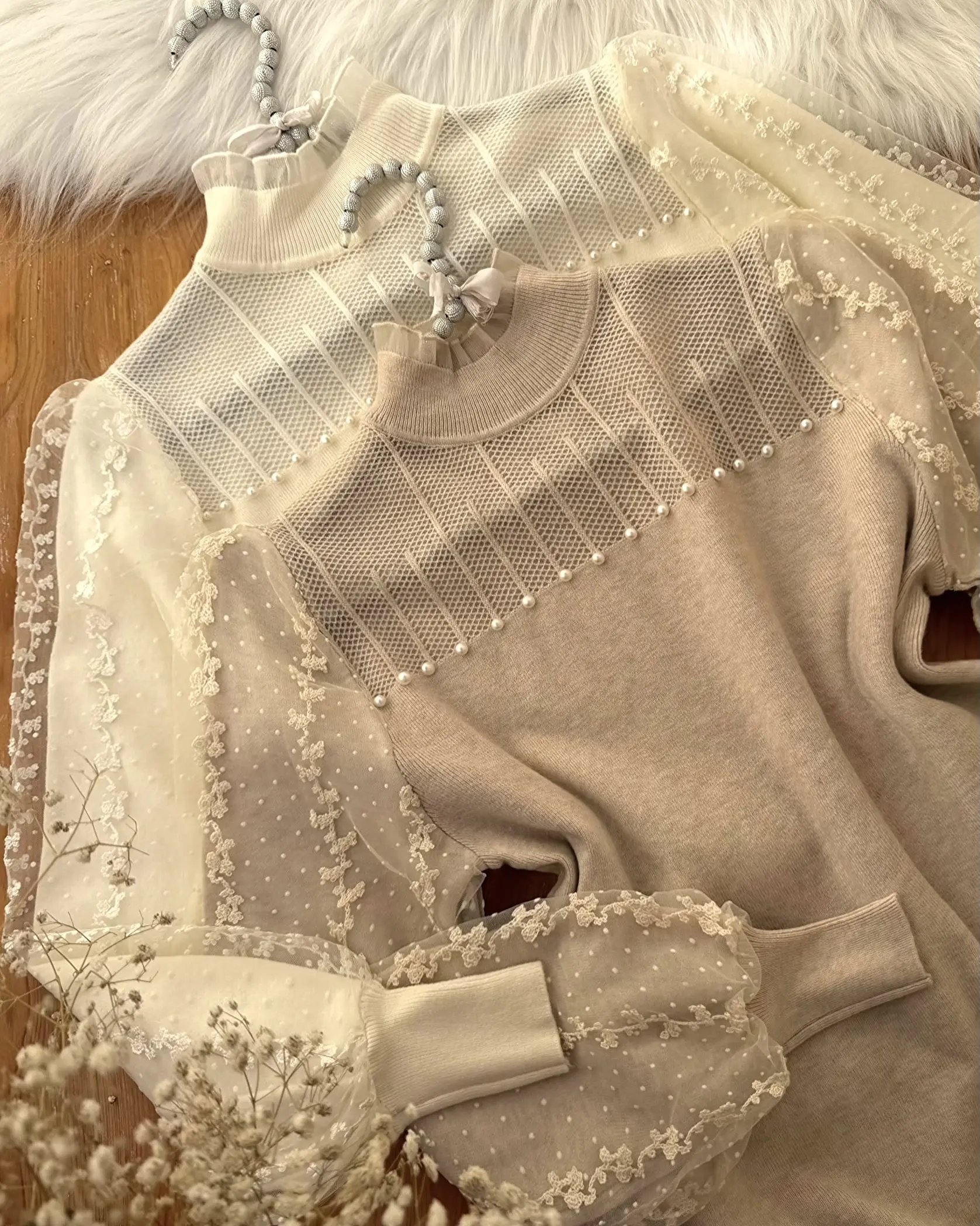 بافت عروسکی آستین گیپورh1815