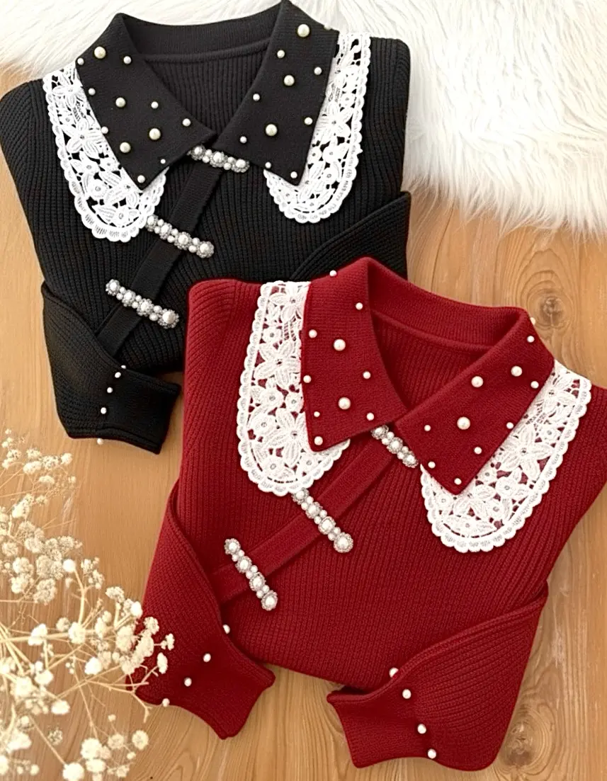 بافت عروسکی یقه گیپورh1850