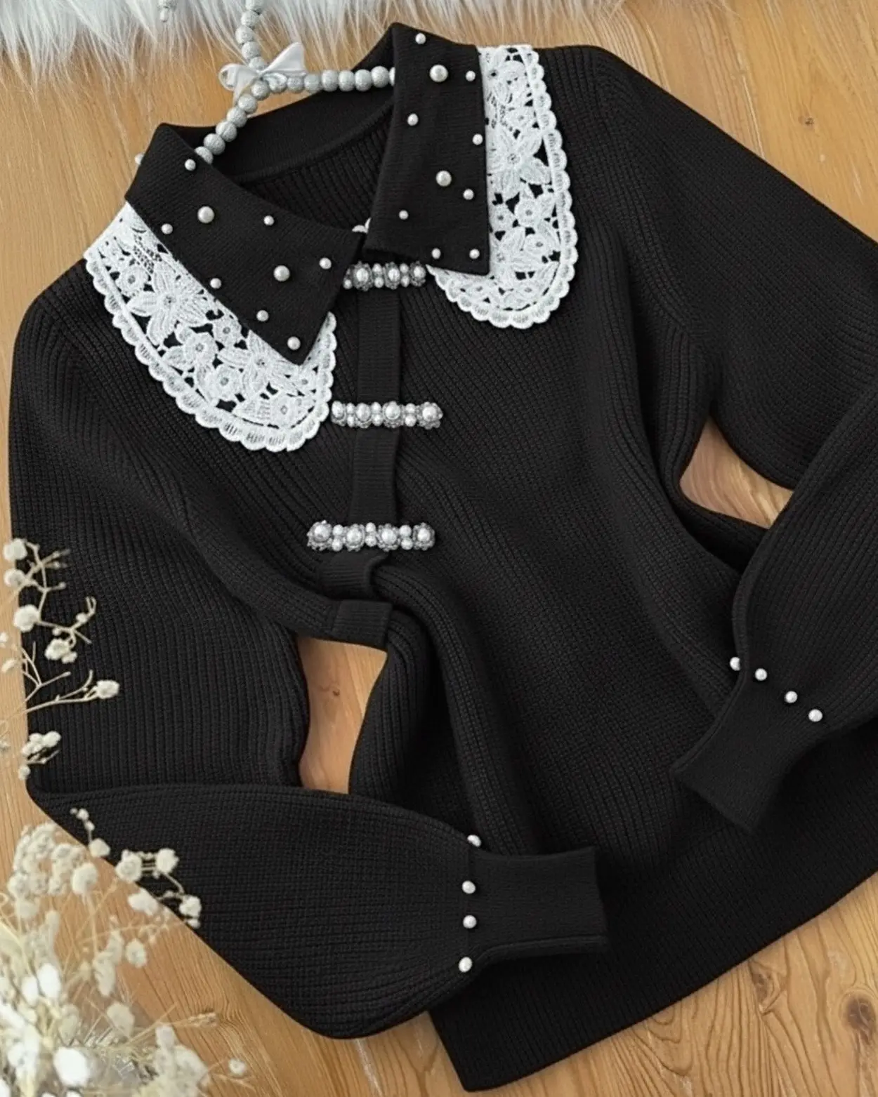 بافت عروسکی یقه گیپورh1850