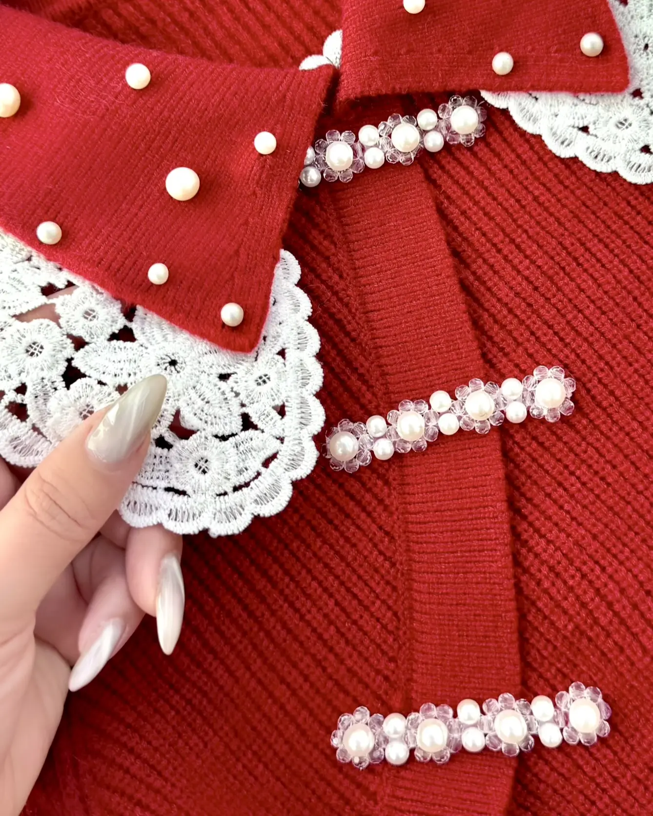 بافت عروسکی یقه گیپورh1850