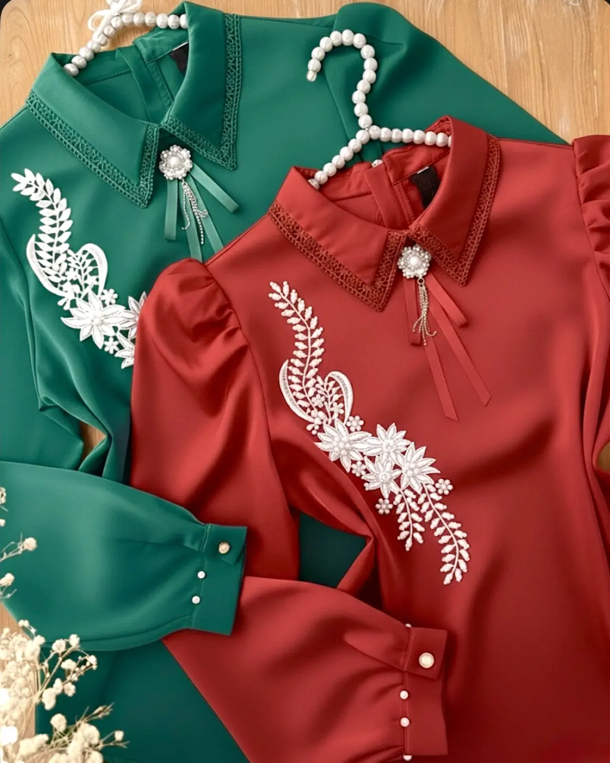 شومیز  گل برجسته h1905