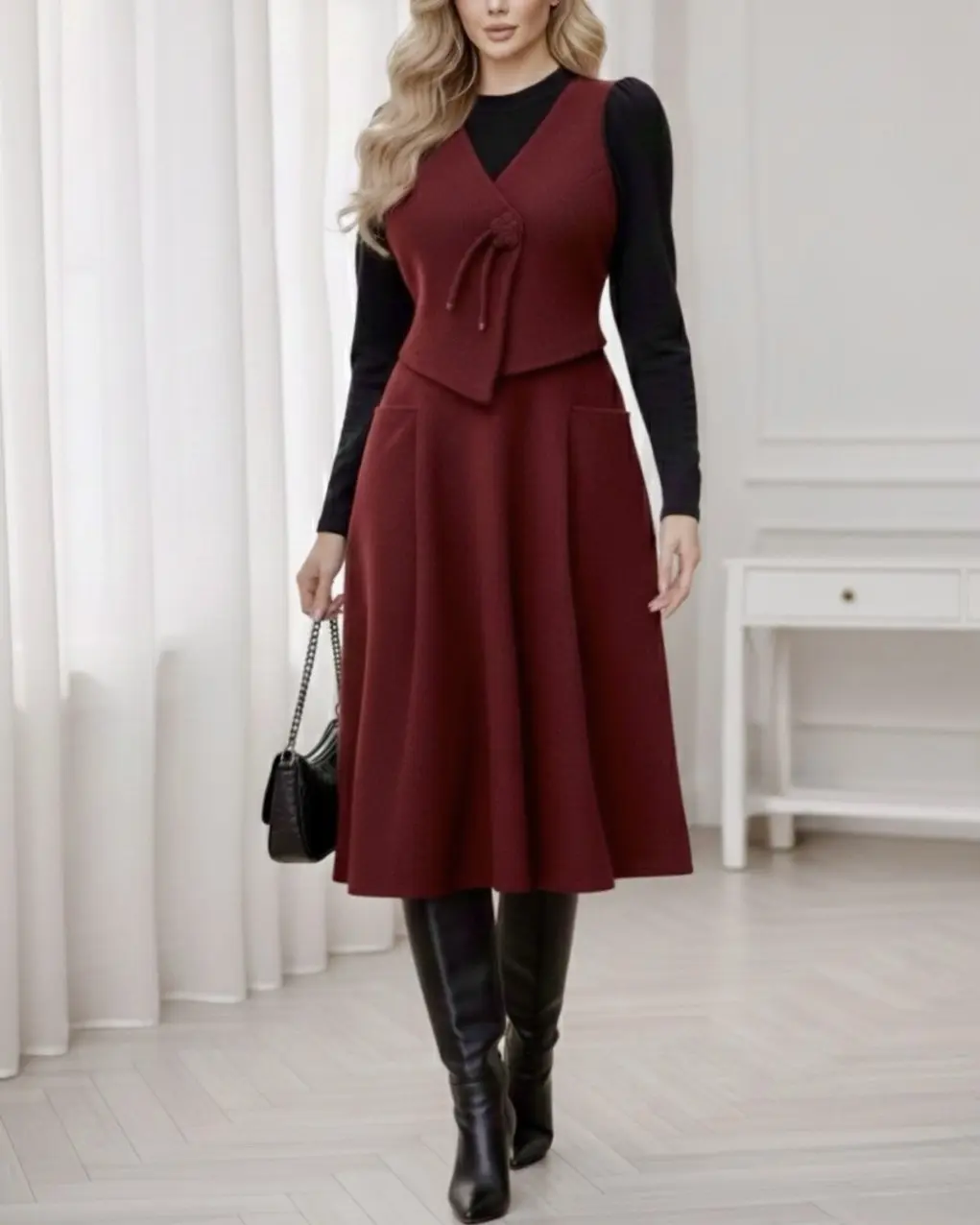 پیراهن سه تیکه ژیله دامنh1950