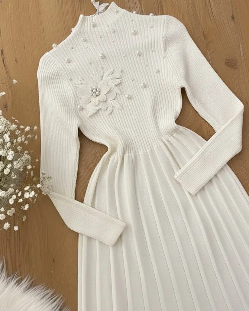 پیراهن  گل برجسته مرواریدیh1970