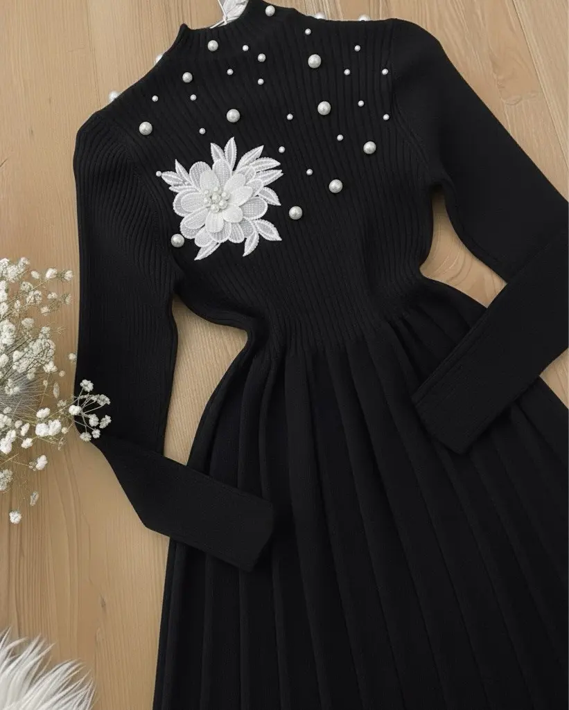 پیراهن  گل برجسته مرواریدیh1970