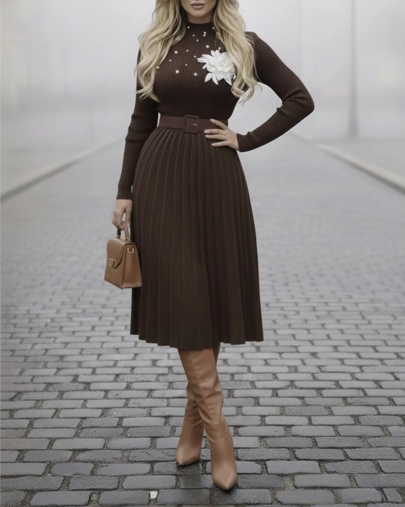 پیراهن  گل برجسته مرواریدیh1970