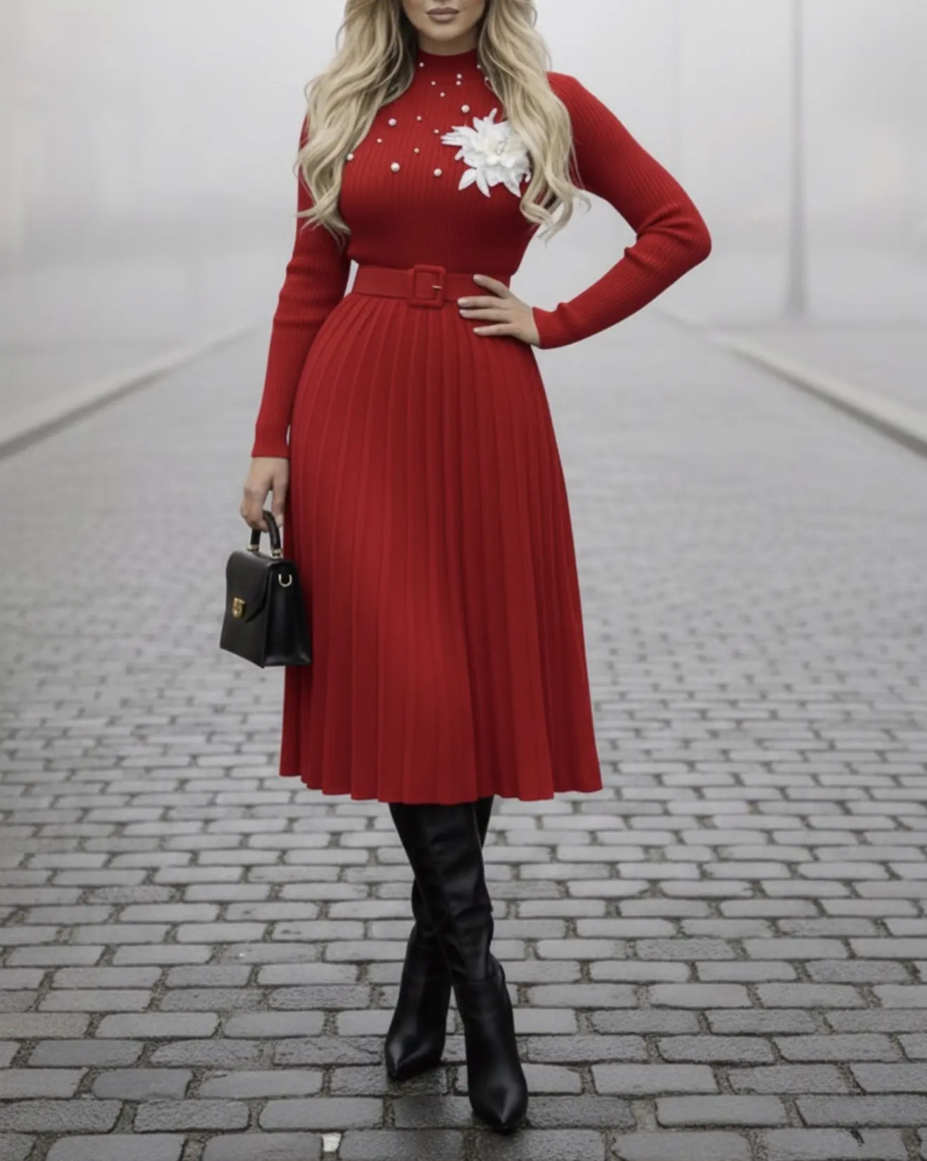 پیراهن  گل برجسته مرواریدیh1970