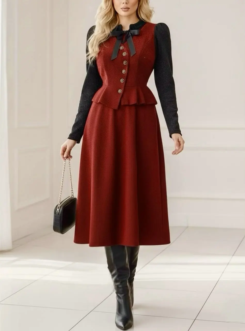 پیراهن طرح ژیله دامن وارداتی h1990