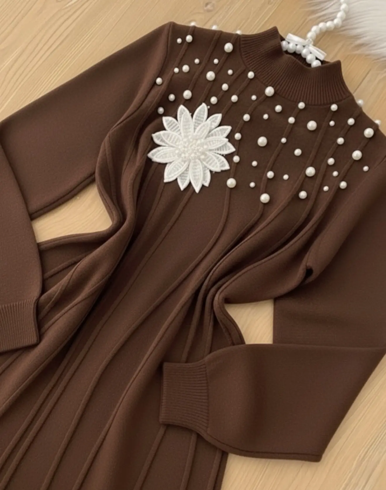 پیراهن بافت گل برجستهh2015