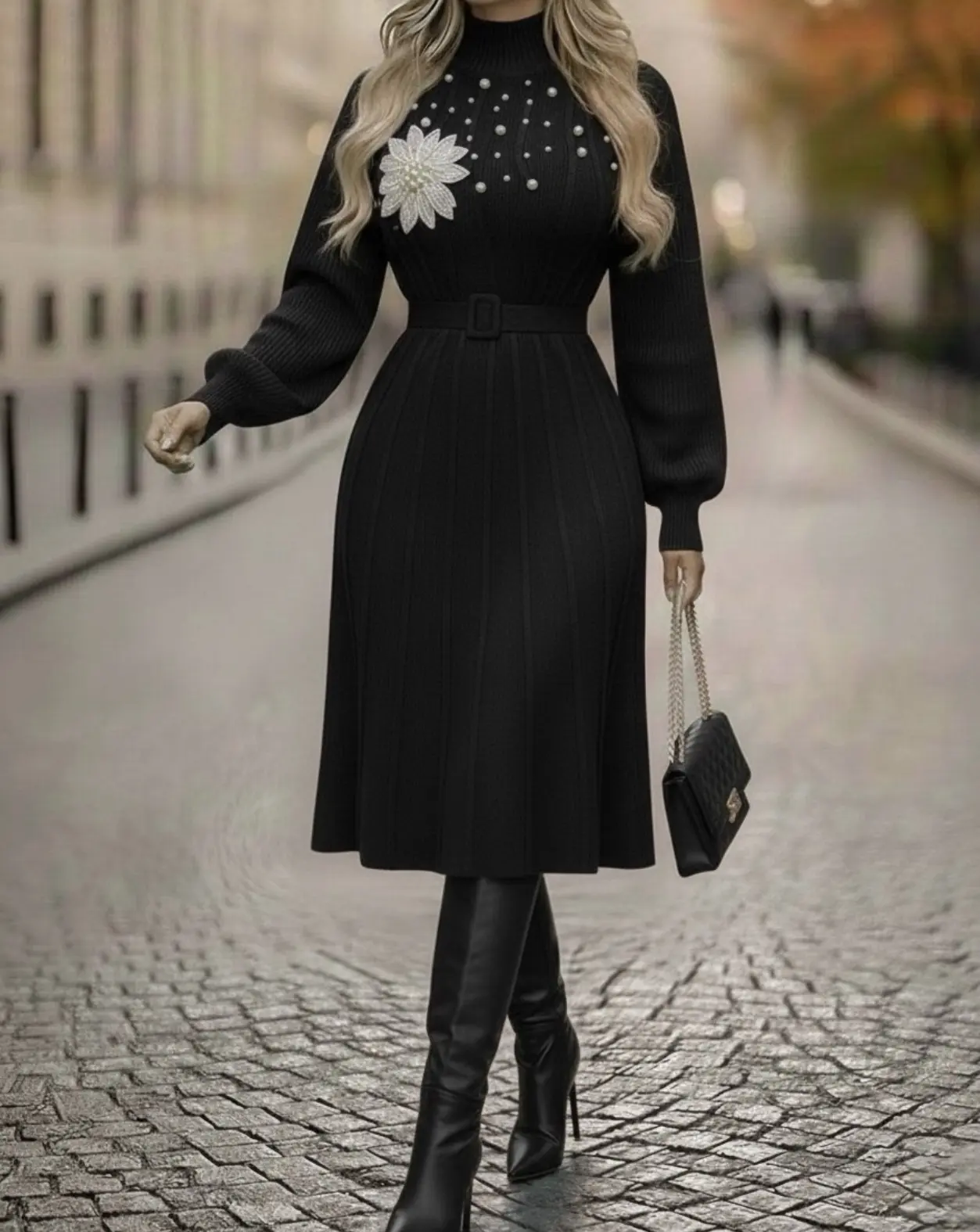 پیراهن بافت گل برجستهh2015