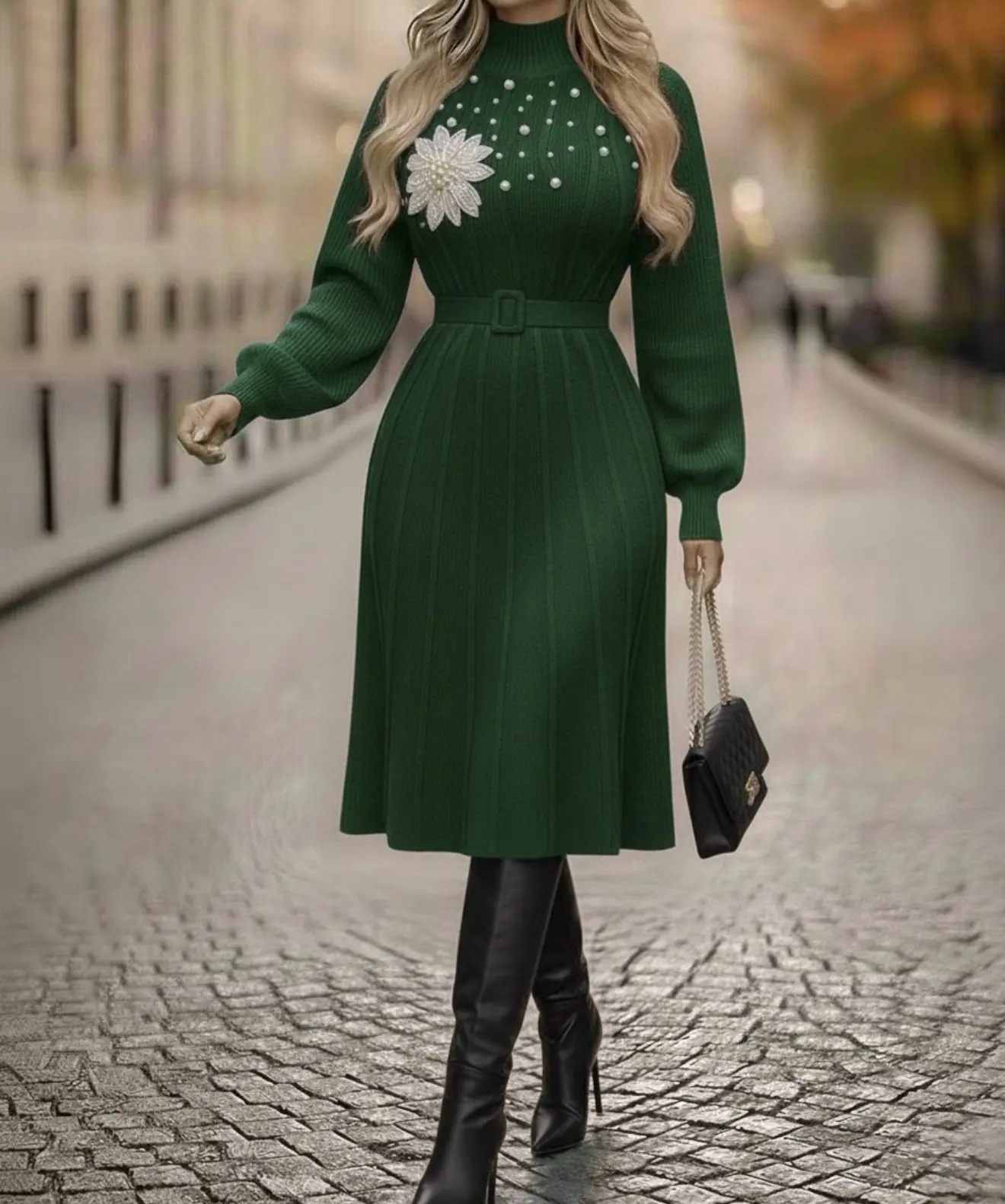 پیراهن بافت گل برجستهh2015