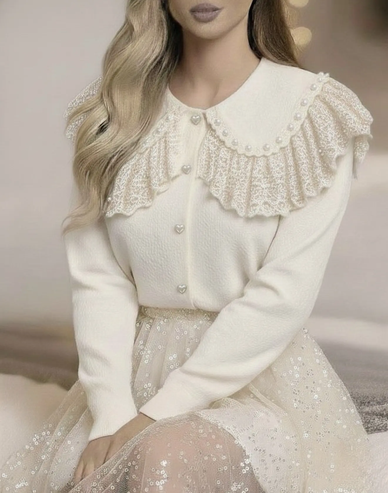 شومیز پرنسسی گیپور دارh2035