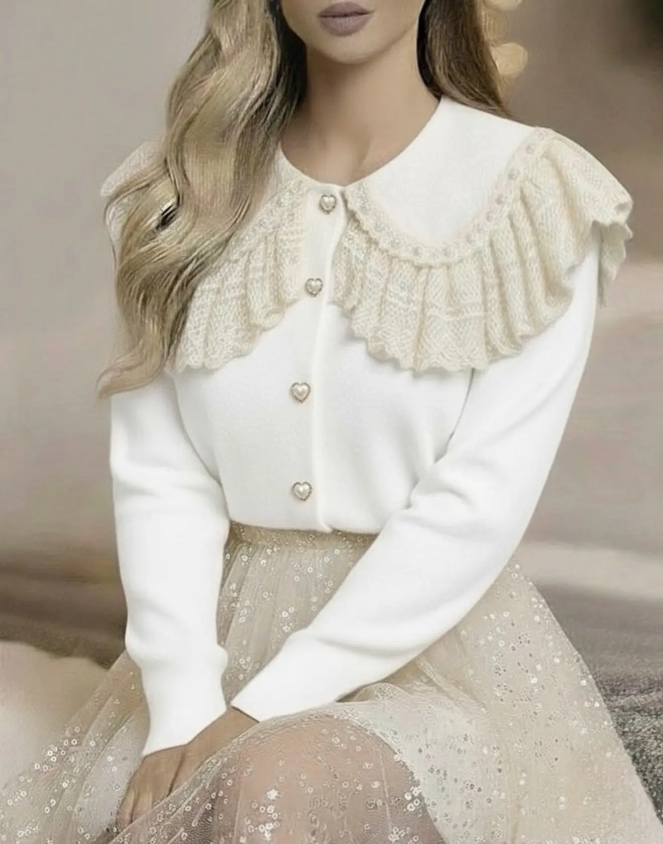 شومیز پرنسسی گیپور دارh2035