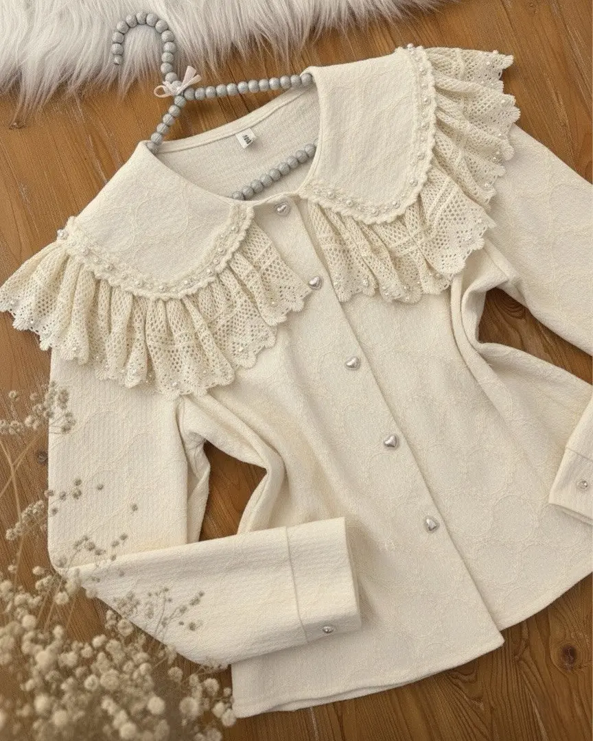 شومیز پرنسسی گیپور دارh2035