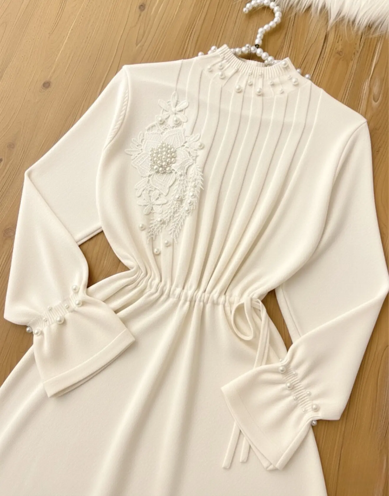 پیراهن بافت گل برجستهh2055