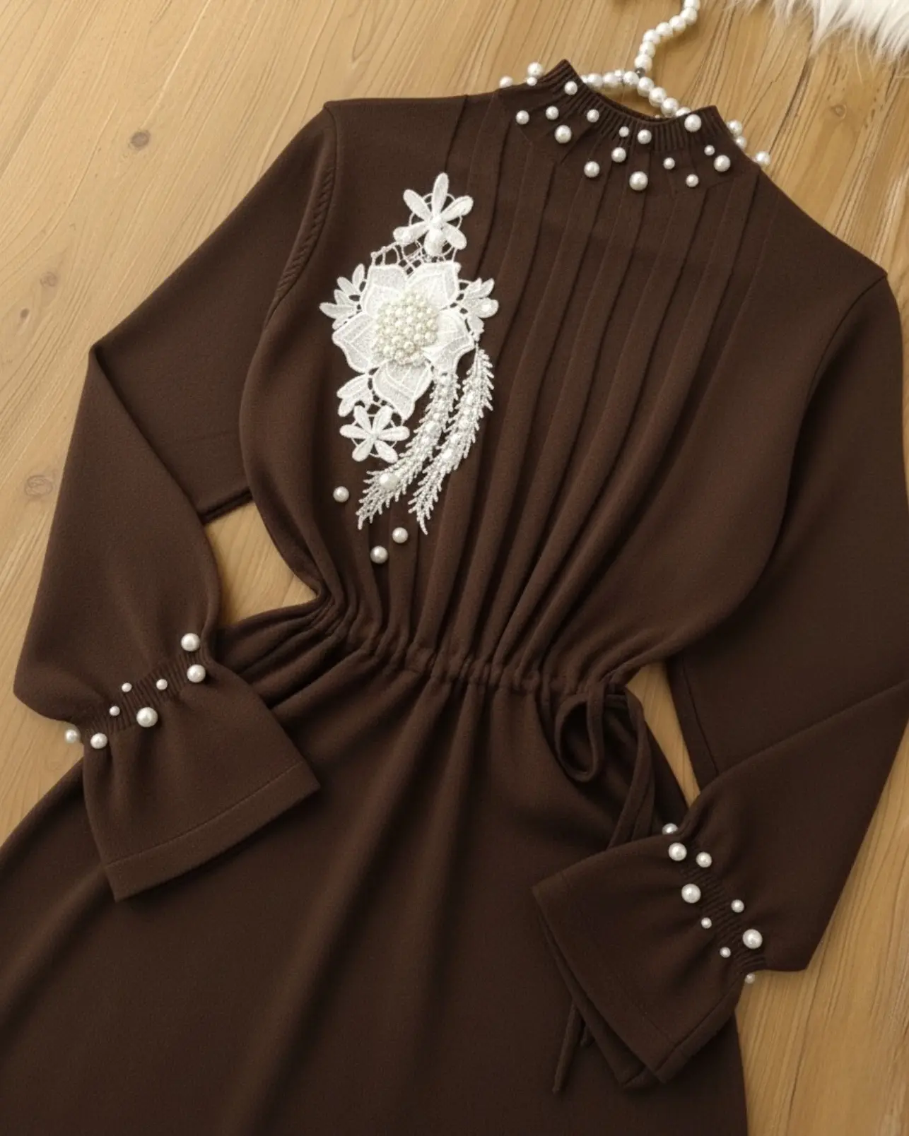 پیراهن بافت گل برجستهh2055