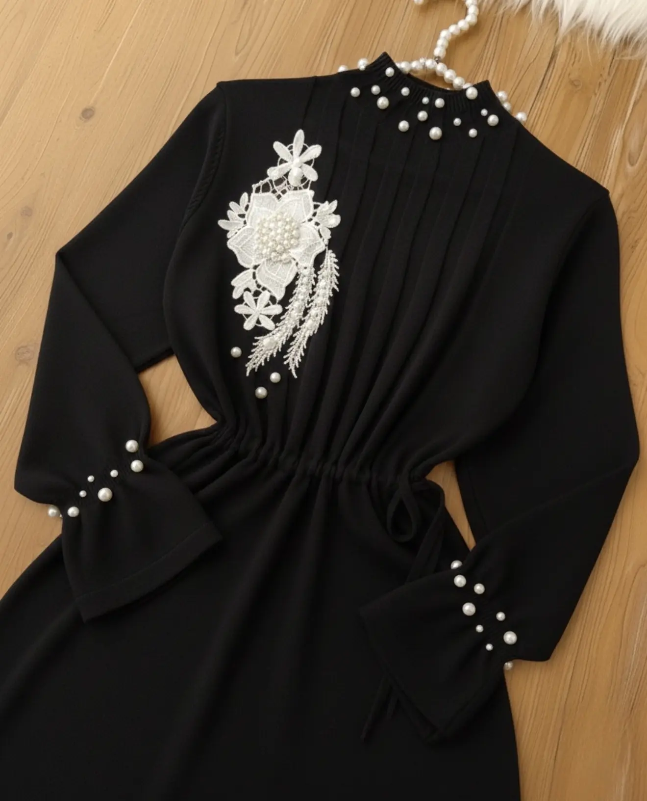 پیراهن بافت گل برجستهh2055