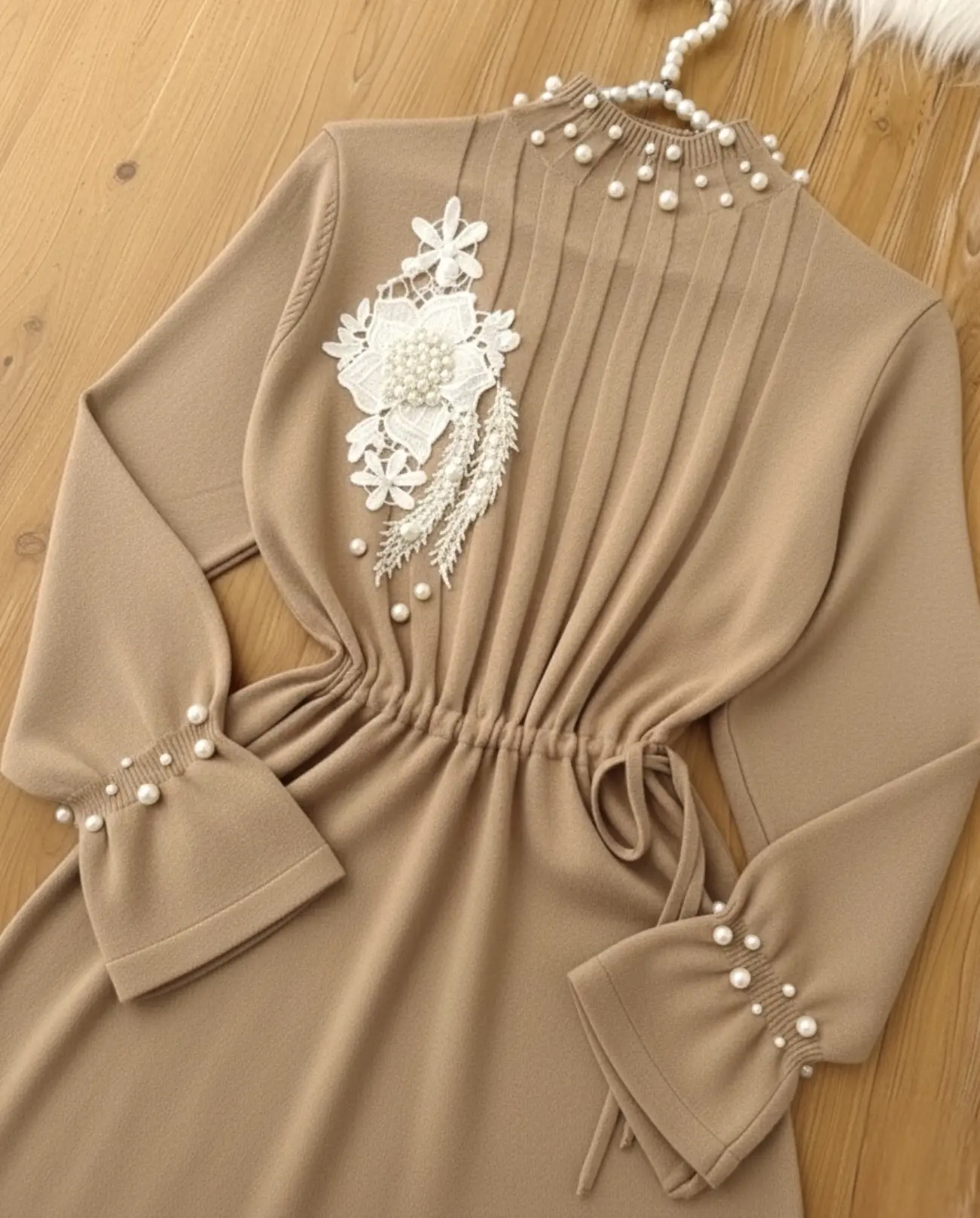 پیراهن بافت گل برجستهh2055