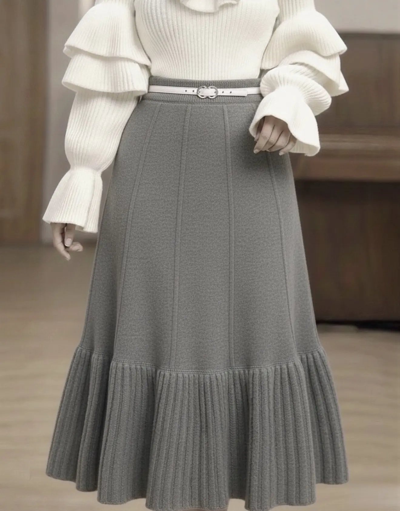 دامن بلند بافتh2060