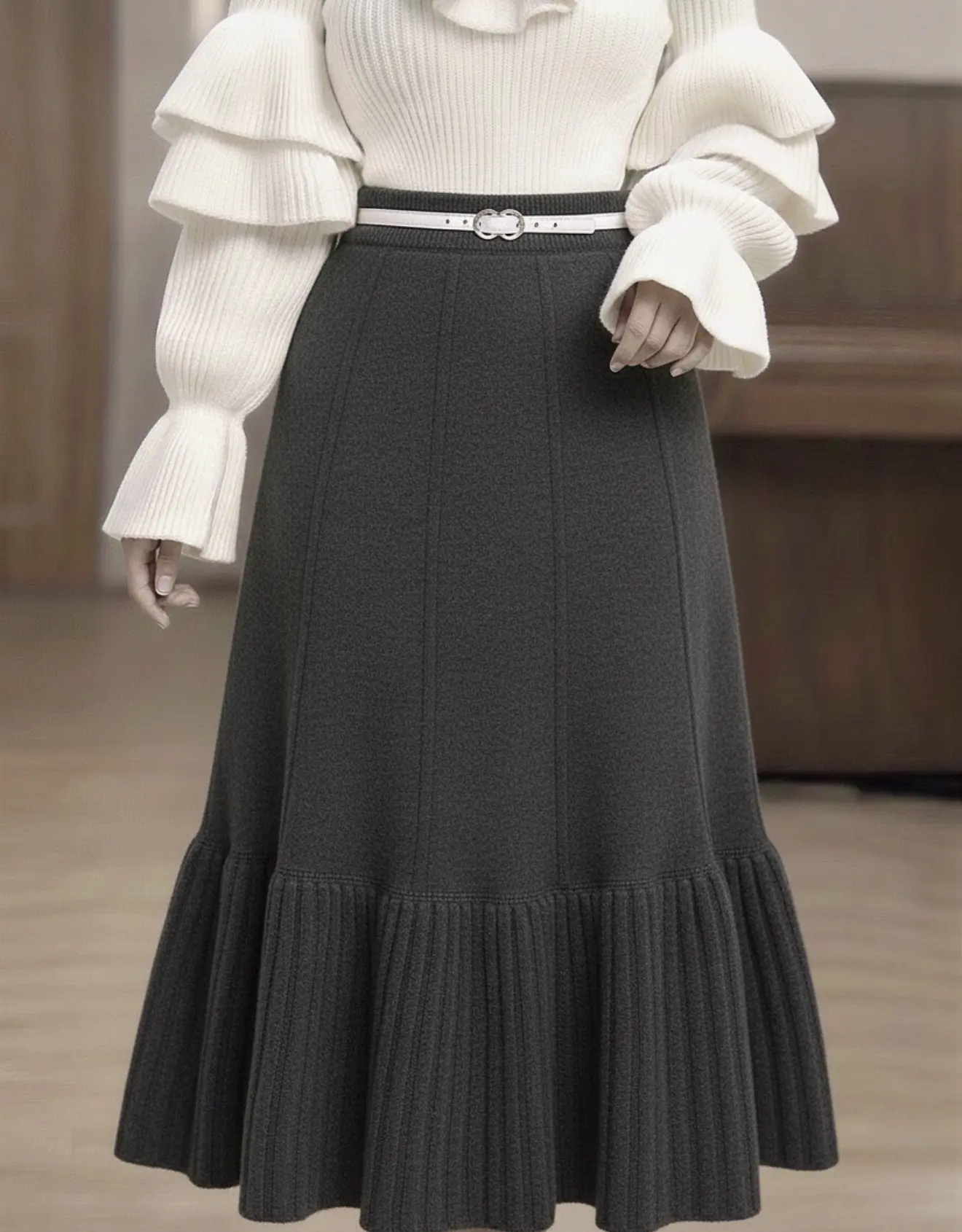 دامن بلند بافتh2060