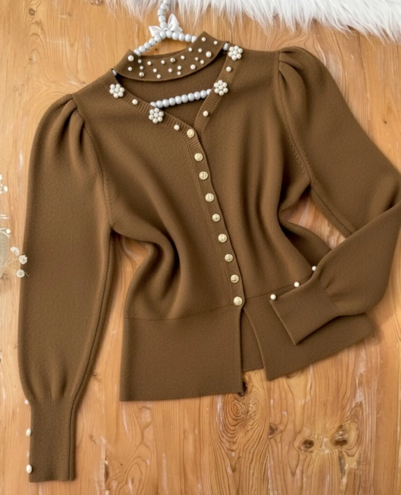 بافت مرواریدی جلو دکمهh2090