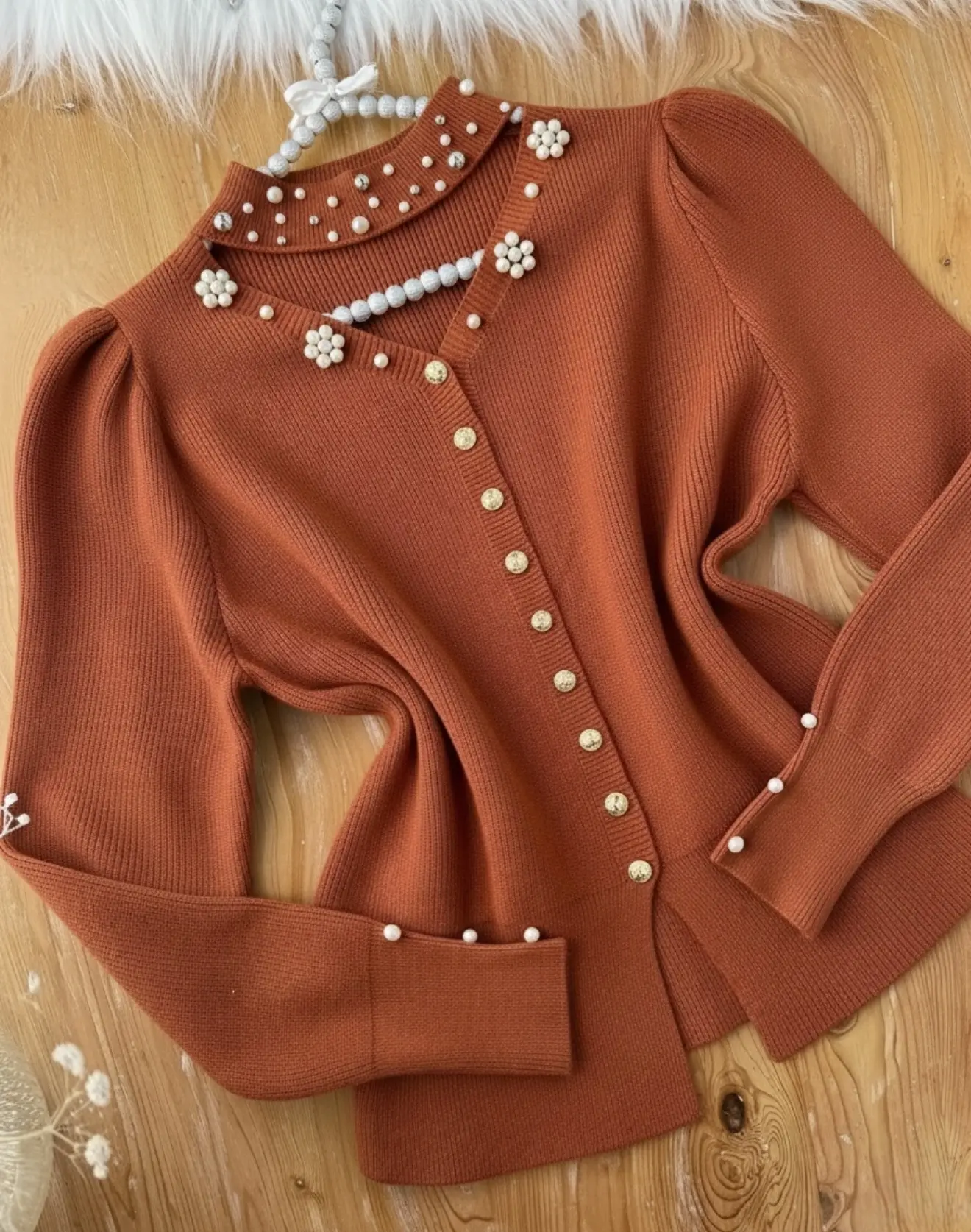 بافت مرواریدی جلو دکمهh2090