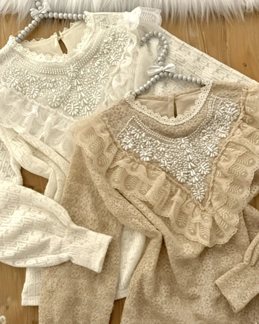 شومیز گیپور جواهردوزی شده h3060