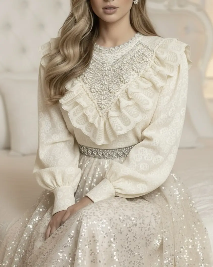 شومیز گیپور جواهردوزی شده h3060