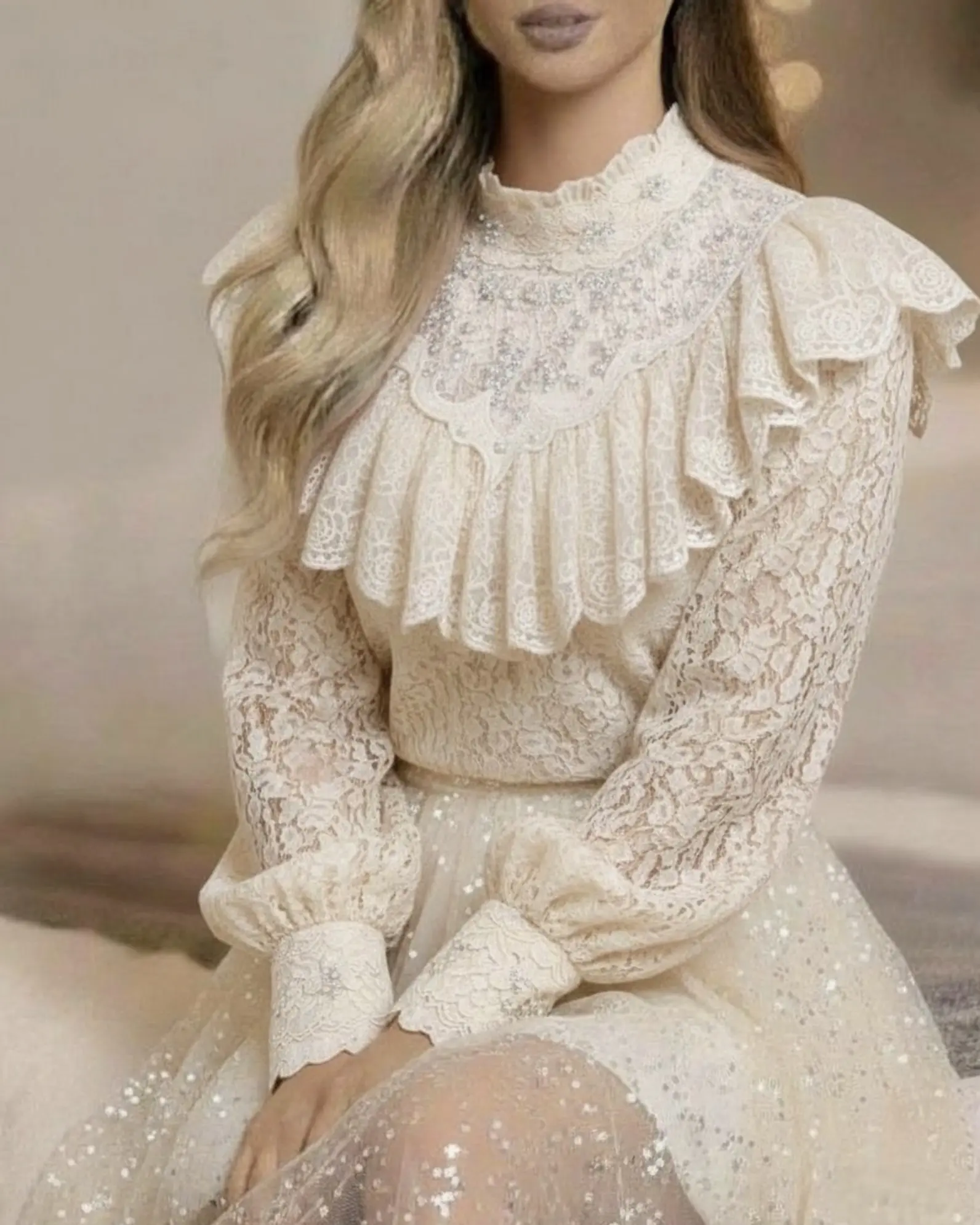 شومیز گیپور عروسکی h3070