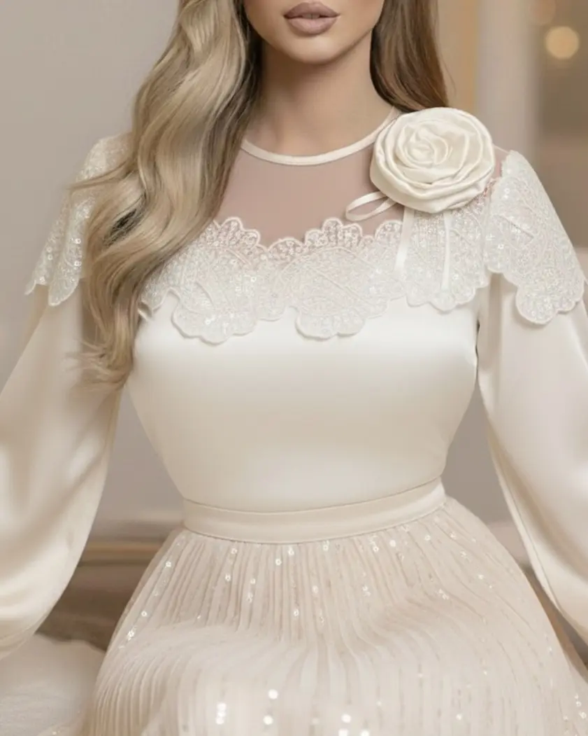 شومیز مجلسی تک گل کارشدهh3080