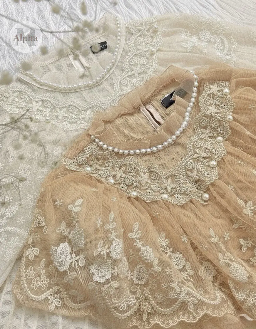 شومیز عروسکی گیپور دارh3090