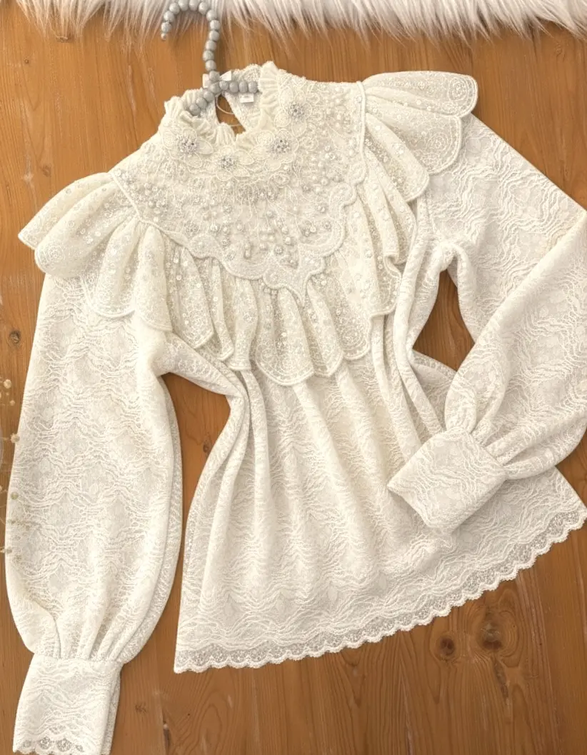 شومیز گیپور عروسکی h3070