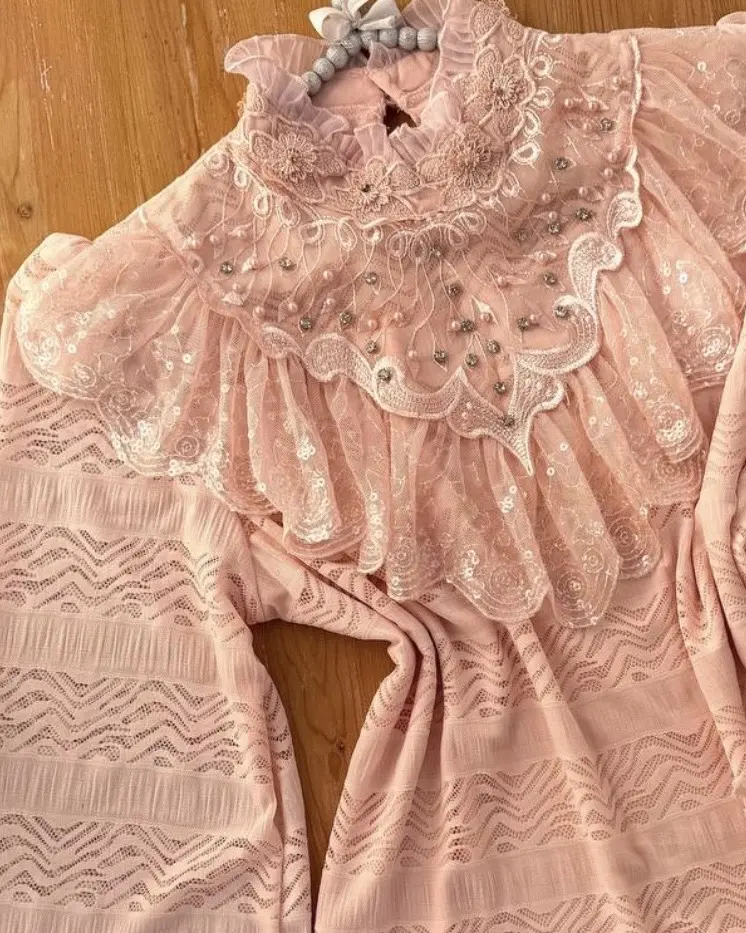 شومیز گیپور عروسکی h3070