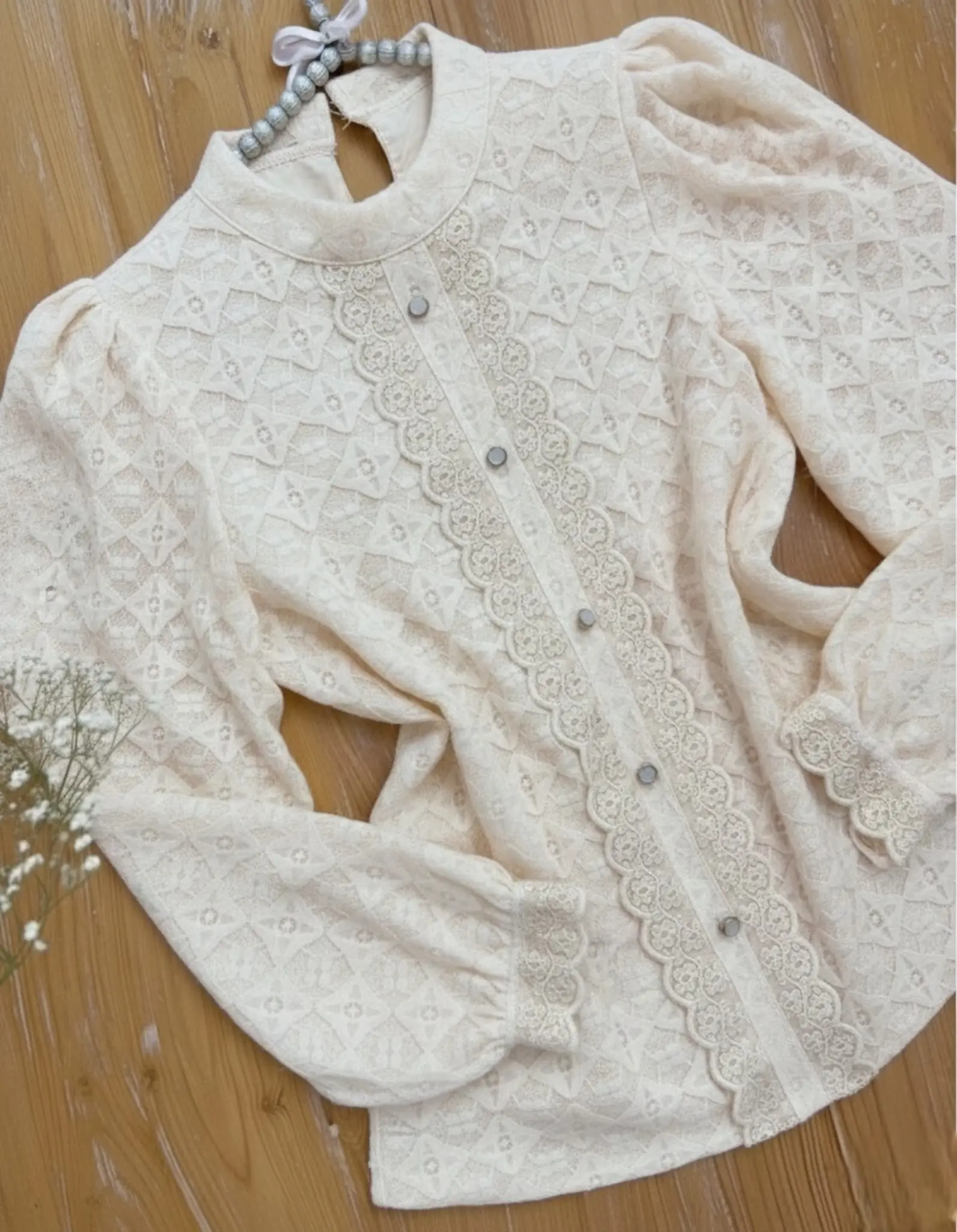 شومیز گیپور عروسکی h3099