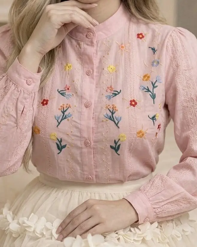 شومیز گلدوزی شدهh5015