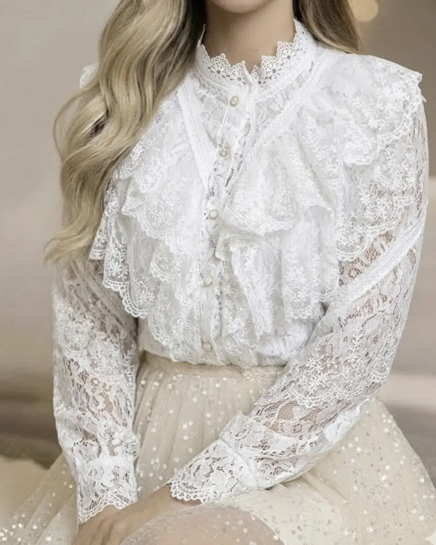 شومیز گیپور پرنسسی h5070