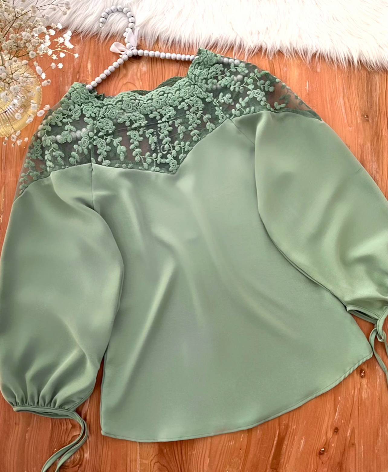 شومیز سرشونه دانتل A990