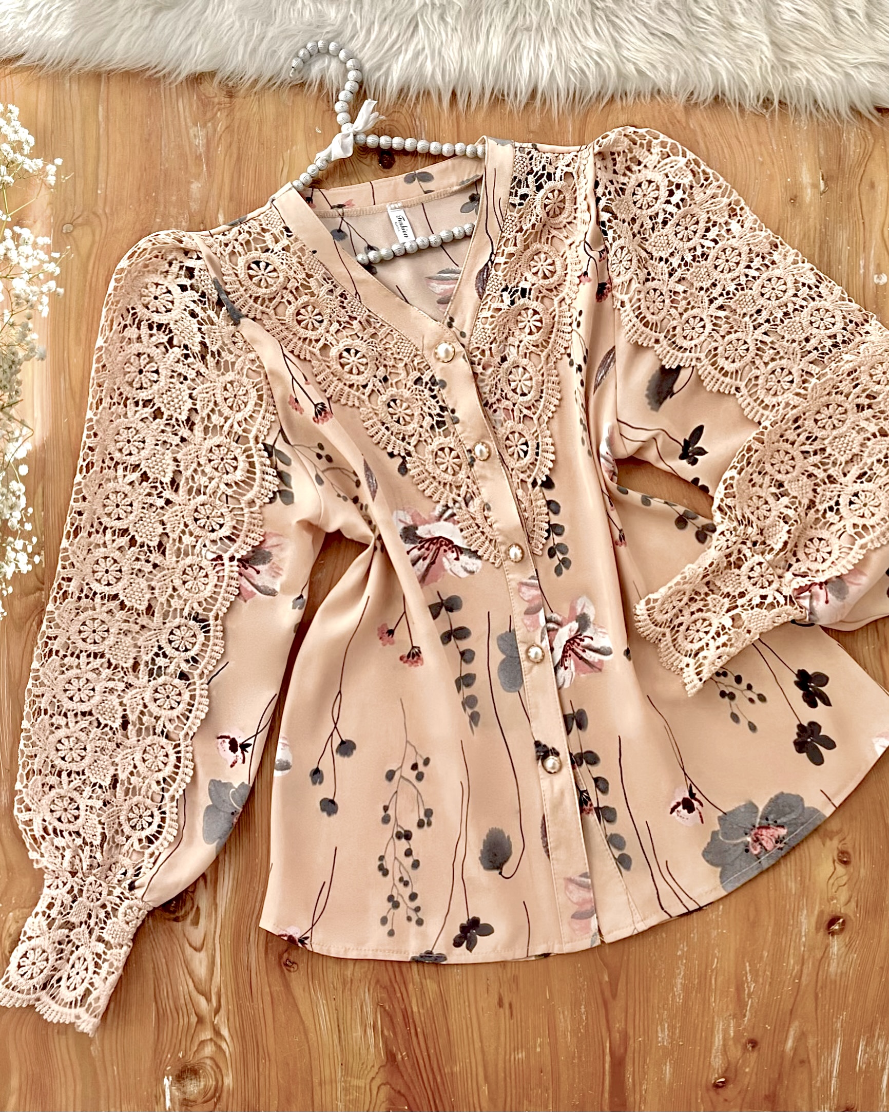 شومیز مجلسی گیپور d335